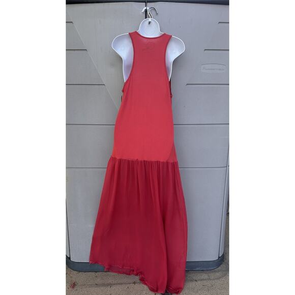 Blue Life By PLANET BLUE Silk Chiffon Tank Maxi Dress Sz S Resort Y2K Festival - Picture 8 of 14
